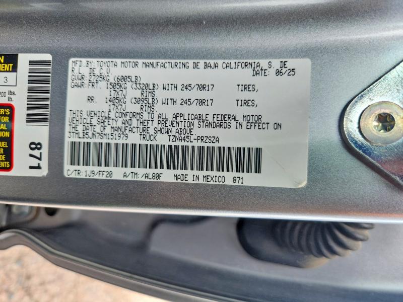 Aukcja sprzedaży 2025 Toyota Tacoma, vin: 3TMLB5JN7SM151979, numer aukcji: 69316916
