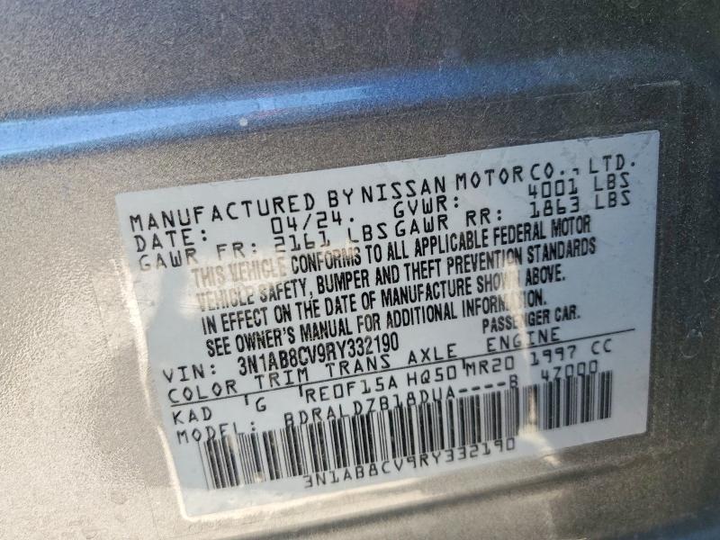 Продажа на аукционе авто 2024 Nissan Sentra, vin: 3N1AB8CV9RY332190, номер лота: 70476846
