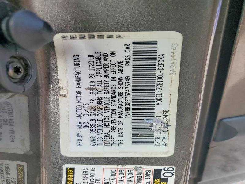 Продажа на аукционе авто 2005 Toyota Corolla, vin: 1NXBR32E75Z476749, номер лота: 70906526