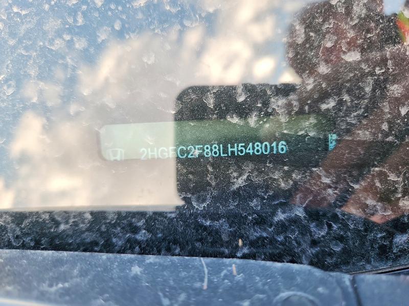 70565906 :رقم المزاد ، 2HGFC2F88LH548016 vin ، 2020 Honda Civic مزاد بيع