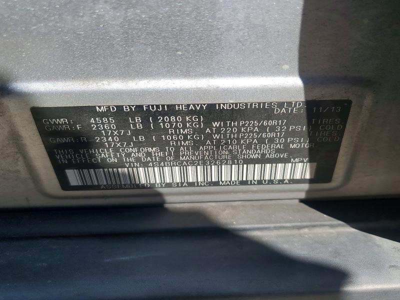 Продаж на аукціоні авто 2014 Subaru Outback, vin: 4S4BRCAC2E3262810, номер лоту: 70615776