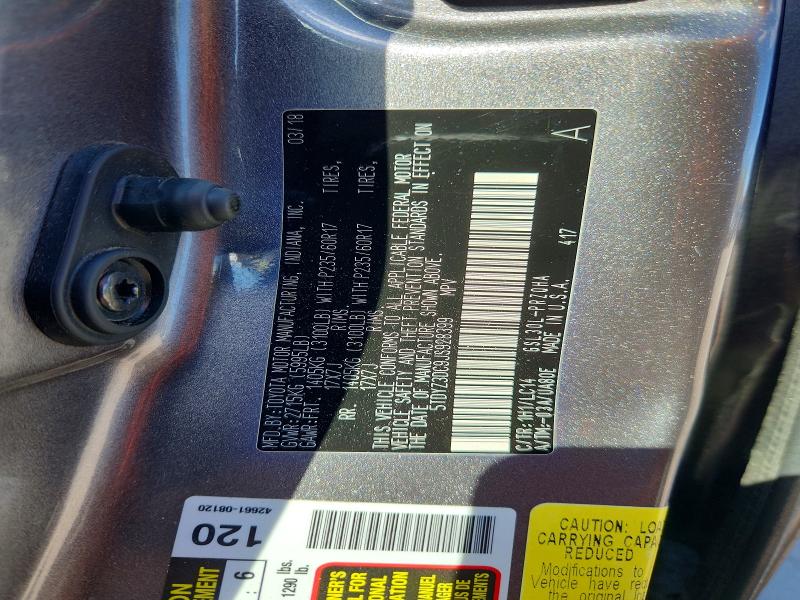Продажа на аукционе авто 2018 Toyota Sienna, vin: 5TDYZ3DC9JS928399, номер лота: 69569896