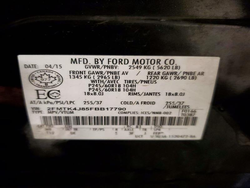 Продаж на аукціоні авто 2015 Ford Edge, vin: 2FMTK4J85FBB17790, номер лоту: 67837876