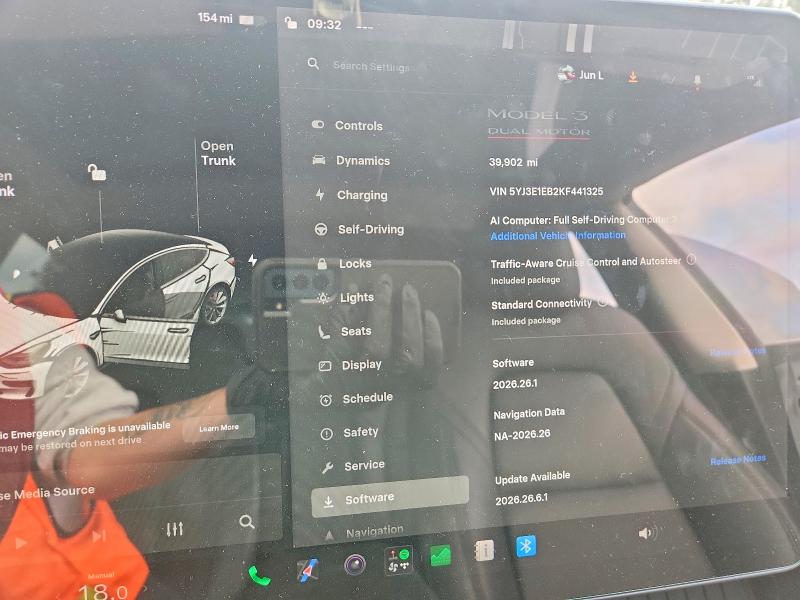 2019 Tesla Model 3 მანქანა იყიდება აუქციონზე, vin: 5YJ3E1EB2KF441325, აუქციონის ნომერი: 67312906