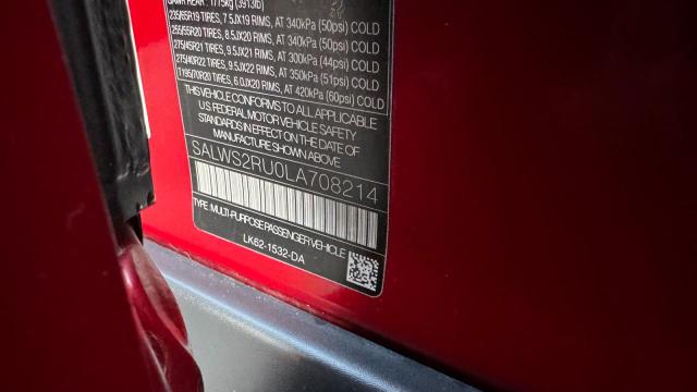 2020 Land Rover Range Rover Sport მანქანა იყიდება აუქციონზე, vin: SALWS2RU0LA708214, აუქციონის ნომერი: 69805676