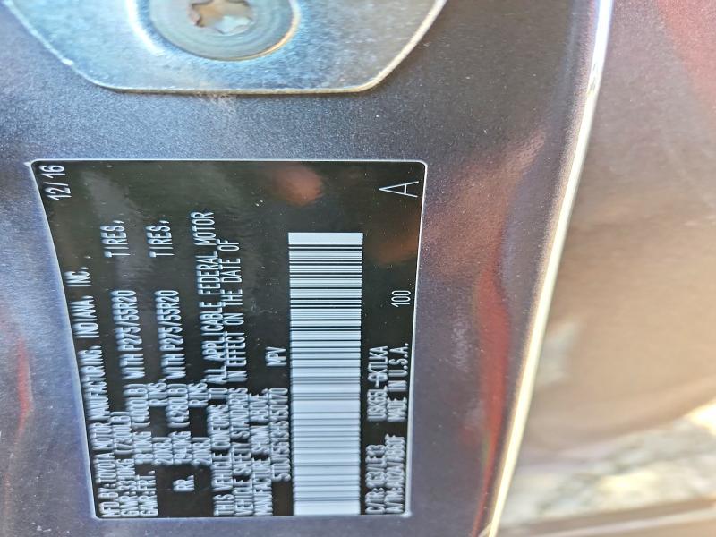 68447996 :رقم المزاد ، 5TDJY5G13HS150170 vin ، 2017 Toyota Sequoia مزاد بيع