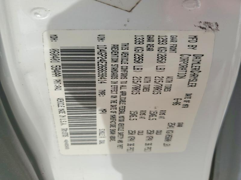 68514536 :رقم المزاد ، 1D4GP24E26B698414 vin ، 2006 Dodge Grand Caravan مزاد بيع