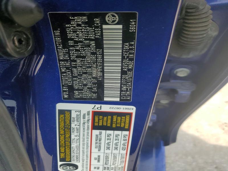 Продажа на аукционе авто 2015 Toyota Camry, vin: 4T1BF1FK1FU948152, номер лота: 67667466