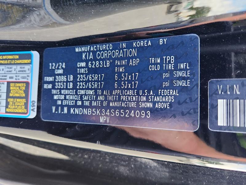 Auction sale of the 2025 Kia Carnival, vin: KNDNB5K34S6524093, lot number: 69580806