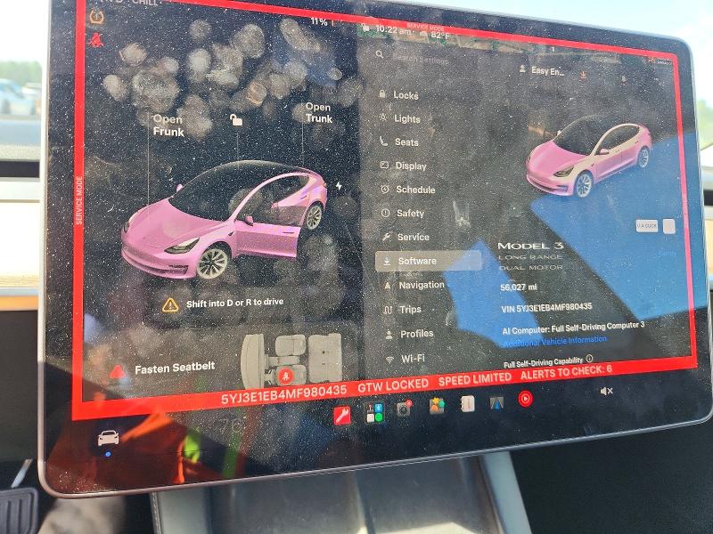 67680546 :رقم المزاد ، 5YJ3E1EB4MF980435 vin ، 2021 Tesla Model 3 مزاد بيع