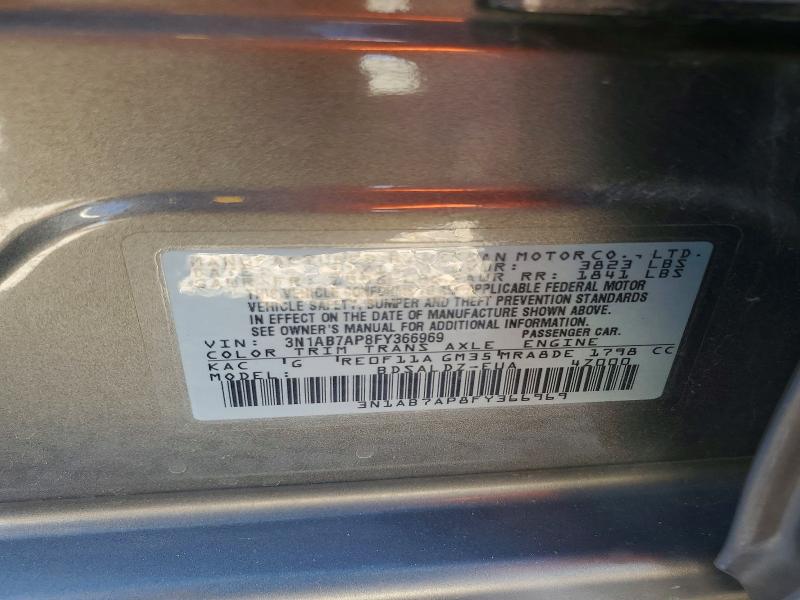 Продажа на аукционе авто 2015 Nissan Sentra, vin: 3N1AB7AP8FY366969, номер лота: 68621846