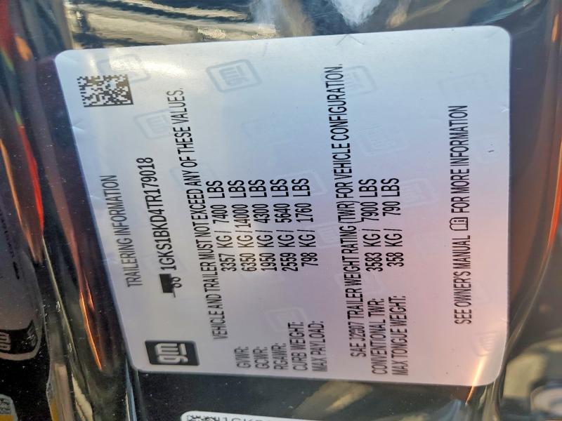 Продаж на аукціоні авто 2026 Gmc Yukon, vin: 1GKS1BKD4TR179018, номер лоту: 69520396
