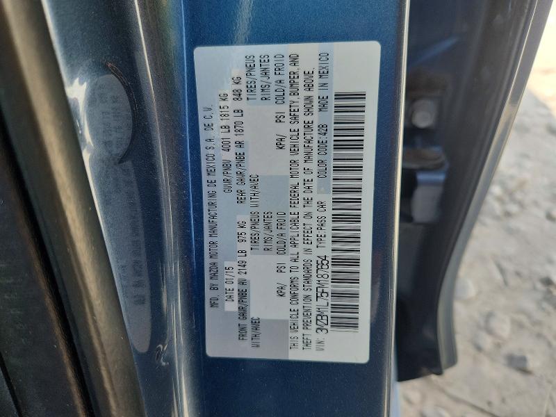 67711346 :رقم المزاد ، 3MZBM1L75FM187654 vin ، 2015 Mazda 3 مزاد بيع