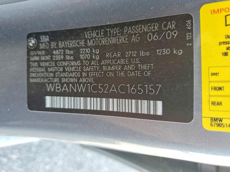 Aukcja sprzedaży 2010 Bmw 535, vin: WBANW1C52AC165157, numer aukcji: 70948756