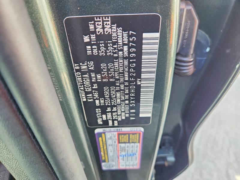 2023 Kia Sorento მანქანა იყიდება აუქციონზე, vin: 5XYRHDLF2PG199757, აუქციონის ნომერი: 69728626