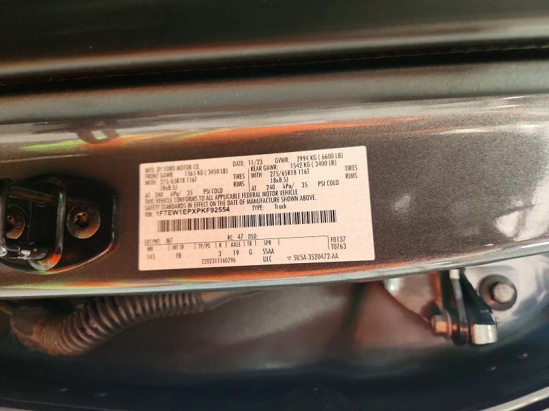 Продаж на аукціоні авто 2023 Ford F150, vin: 1FTEW1EPXPKF92554, номер лоту: 68368886