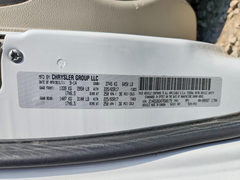 Продажа на аукционе авто 2015 Dodge Grand Caravan, vin: 2C4RDGBGXFR508179, номер лота: 67641416