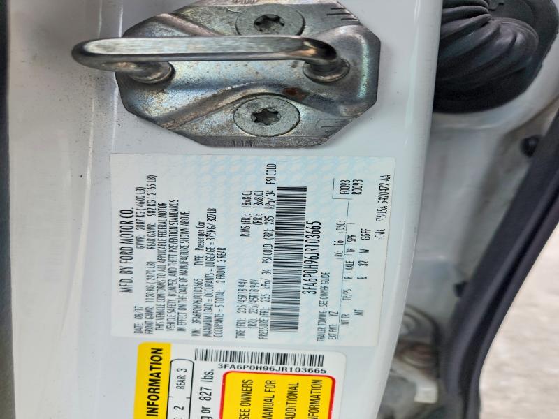 2018 Ford Fusion მანქანა იყიდება აუქციონზე, vin: 3FA6P0H96JR103665, აუქციონის ნომერი: 68209096