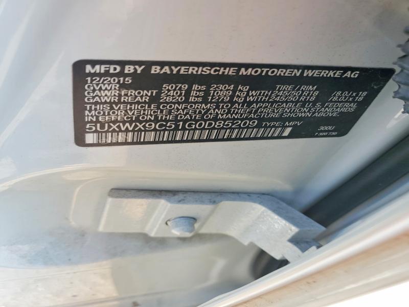 Продаж на аукціоні авто 2016 Bmw X3, vin: 5UXWX9C51G0D85209, номер лоту: 67412636