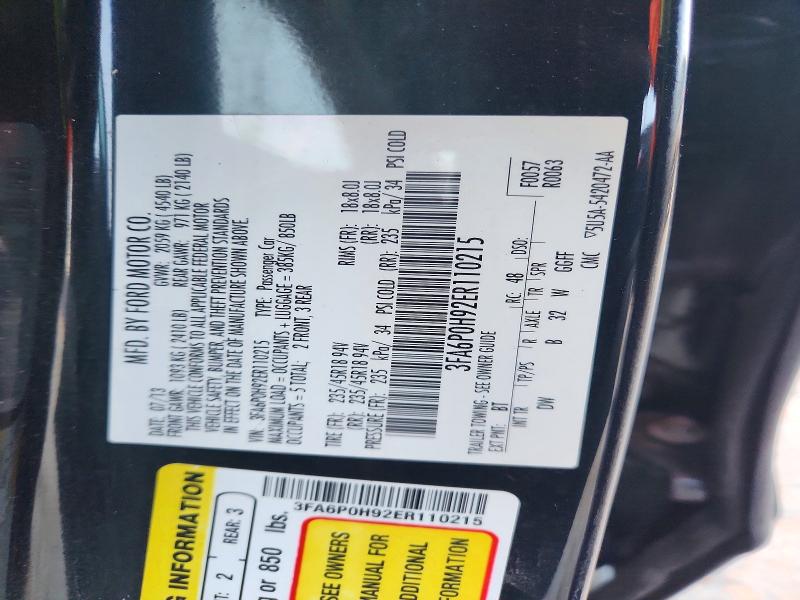 Продаж на аукціоні авто 2014 Ford Fusion, vin: 3FA6P0H92ER110215, номер лоту: 68151056