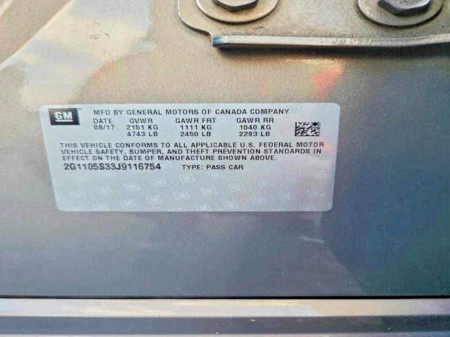 Продажа на аукционе авто 2018 Chevrolet Impala, vin: 2G1105S33J9116754, номер лота: 68850776