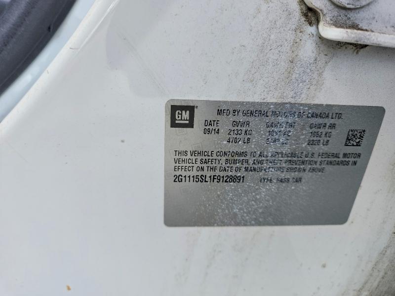 68371246 :رقم المزاد ، 2G1115SL1F9128891 vin ، 2015 Chevrolet Impala مزاد بيع