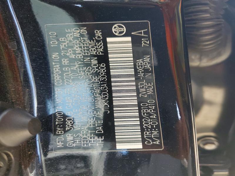 70281826 :رقم المزاد ، JTDKN3DU3A1309806 vin ، 2010 Toyota Prius مزاد بيع