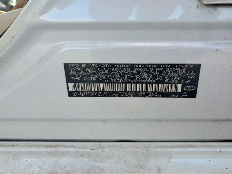 Продажа на аукционе авто 2009 Lexus Es, vin: JTHBJ46G392332399, номер лота: 67268686