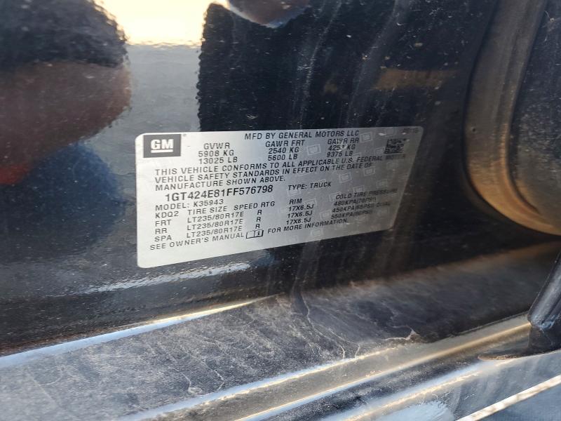 Продаж на аукціоні авто 2015 Gmc Sierra, vin: 1GT424E81FF576798, номер лоту: 67226206