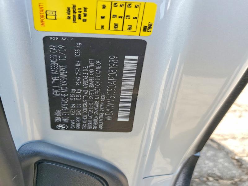 69137636 :رقم المزاد ، WBAWV5C50AP081989 vin ، 2010 Bmw 328 مزاد بيع