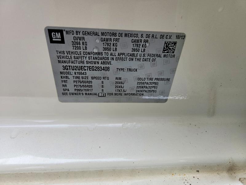 70292296 :رقم المزاد ، 3GTU2UEC7EG283408 vin ، 2014 Gmc Sierra مزاد بيع