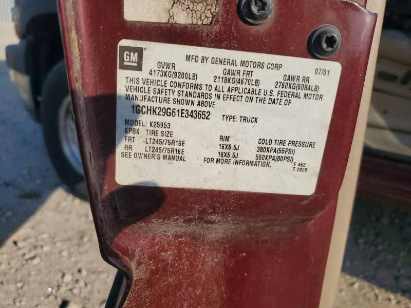 66743036 :رقم المزاد ، 1GCHK29G61E343652 vin ، 2001 Chevrolet Silverado مزاد بيع