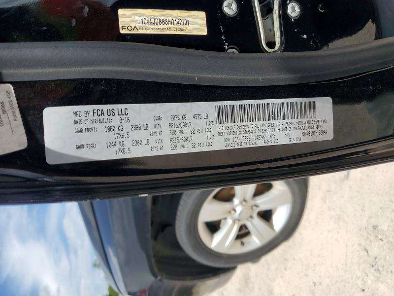 2017 Jeep Compass მანქანა იყიდება აუქციონზე, vin: 1C4NJDBB8HD142707, აუქციონის ნომერი: 66858646
