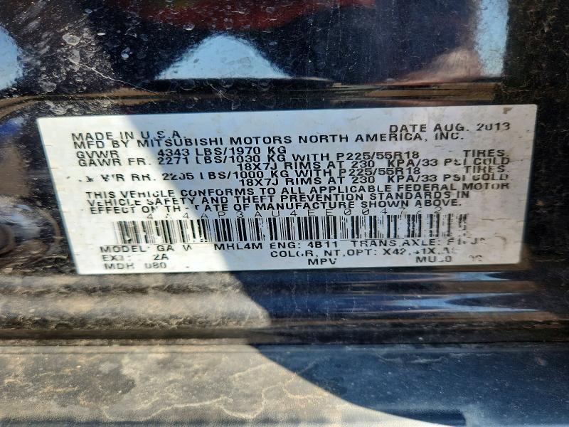 Продаж на аукціоні авто 2014 Mitsubishi Outlander Sport, vin: 4A4AP3AU4EE004722, номер лоту: 66978376