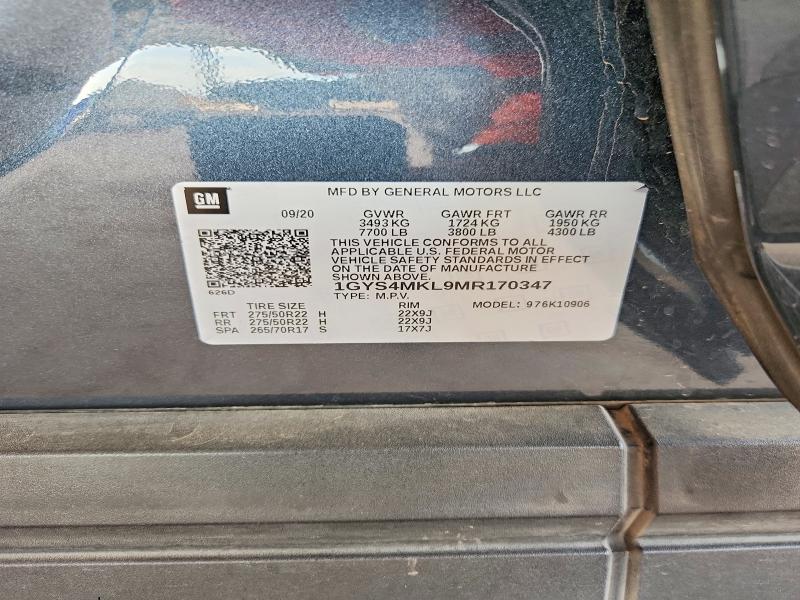 Aukcja sprzedaży 2021 Cadillac Escalade, vin: 1GYS4MKL9MR170347, numer aukcji: 68706756
