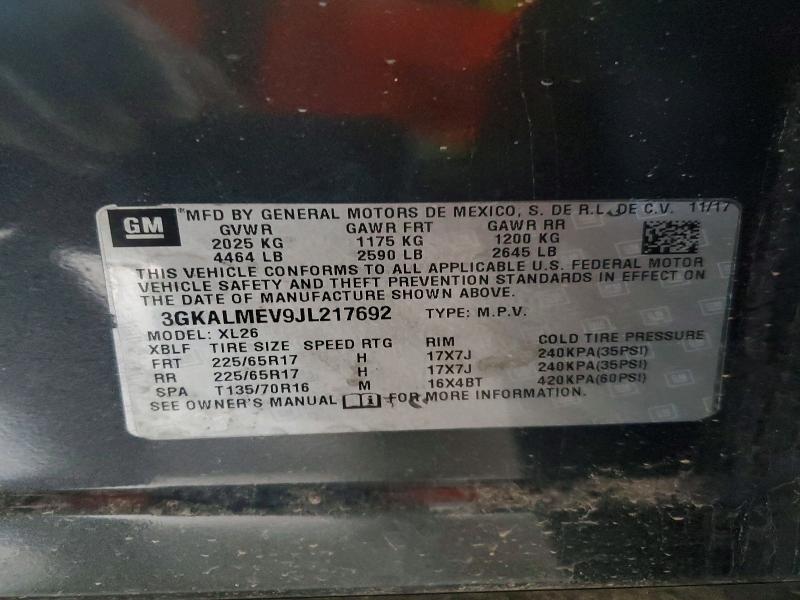 71019456 :رقم المزاد ، 3GKALMEV9JL217692 vin ، 2018 Gmc Terrain مزاد بيع