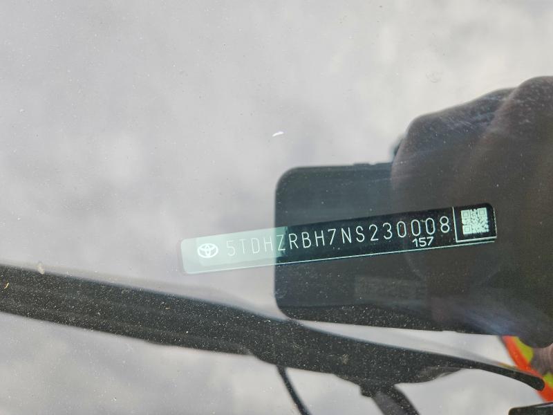 Продаж на аукціоні авто 2022 Toyota Highlander, vin: 5TDHZRBH7NS230008, номер лоту: 68414786