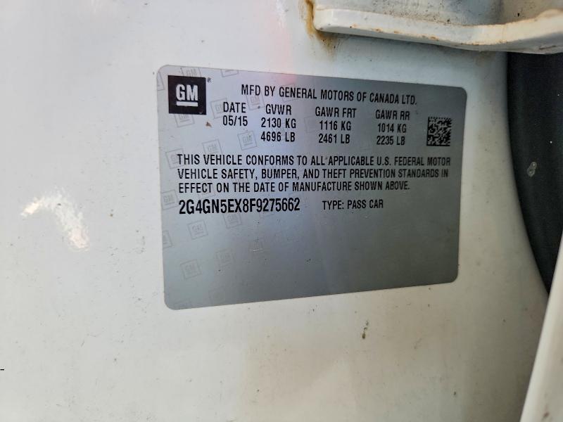 67343496 :رقم المزاد ، 2G4GN5EX8F9275662 vin ، 2015 Buick Regal مزاد بيع