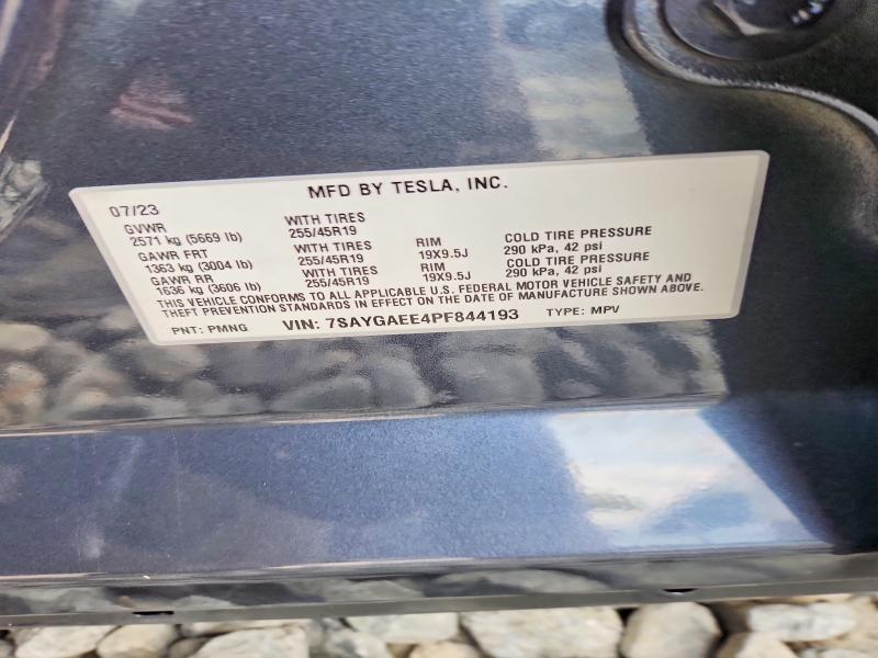 68700736 :رقم المزاد ، 7SAYGAEE4PF844193 vin ، 2023 Tesla Model Y مزاد بيع