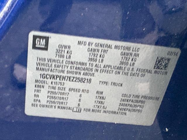 Продаж на аукціоні авто 2014 Chevrolet Silverado, vin: 1GCVKPEH7EZ258218, номер лоту: 70775176