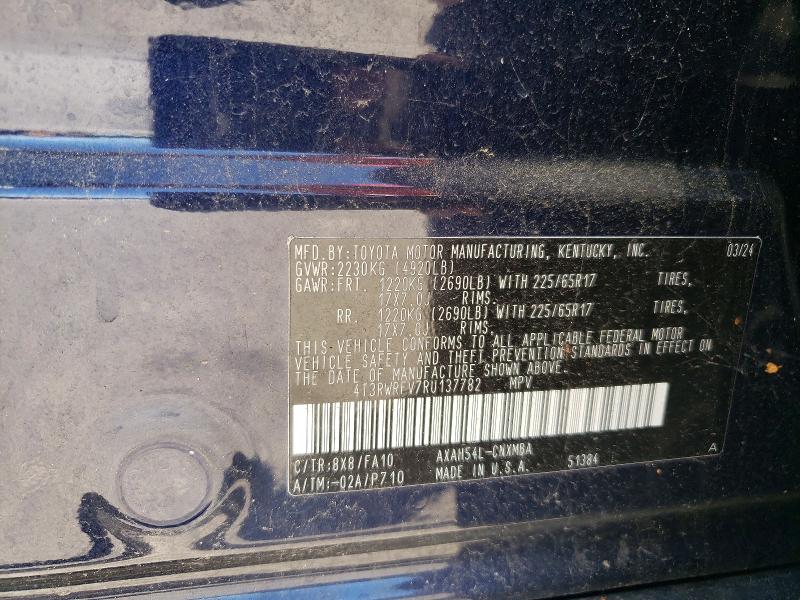 Продаж на аукціоні авто 2024 Toyota Rav4 Hybrid, vin: 4T3RWRFV7RU137782, номер лоту: 69317136