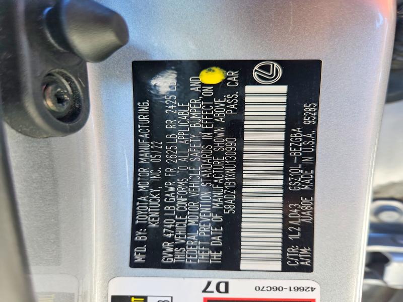 Продажа на аукционе авто 2022 Lexus Es 350, vin: 58ADZ1B1XNU130990, номер лота: 67526706