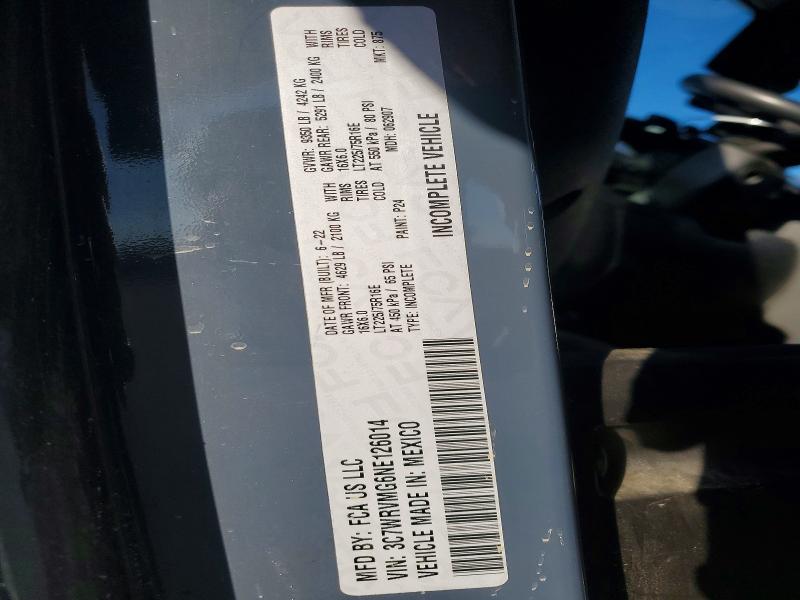 Aukcja sprzedaży 2022 Ram Promaster 3500, vin: 3C7WRVMG6NE126014, numer aukcji: 67440596