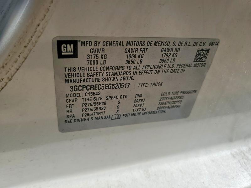 67465776 :رقم المزاد ، 3GCPCREC5EG520517 vin ، 2014 Chevrolet Silverado مزاد بيع