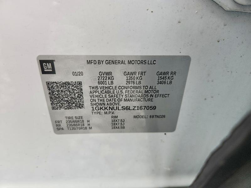 Продажа на аукционе авто 2020 Gmc Acadia, vin: 1GKKNULS6LZ167059, номер лота: 67628916