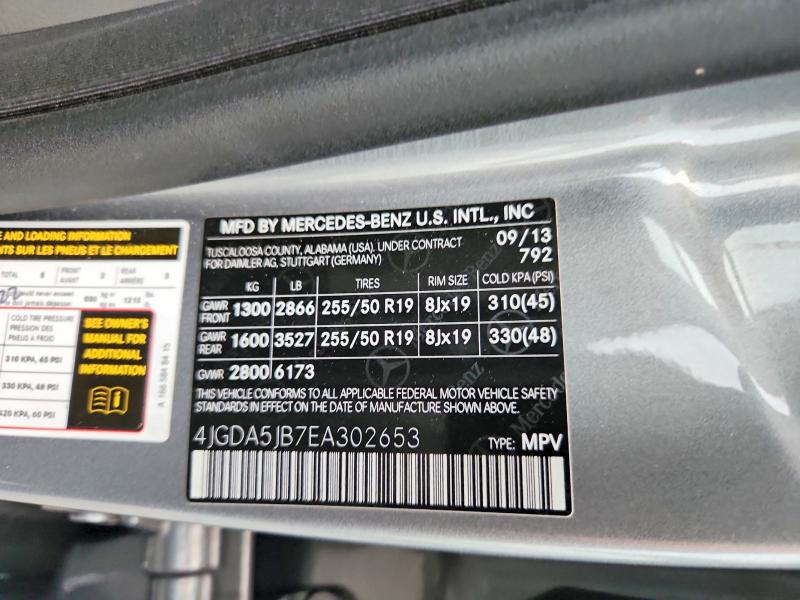 Продаж на аукціоні авто 2014 Mercedes-benz Ml, vin: 4JGDA5JB7EA302653, номер лоту: 68629796