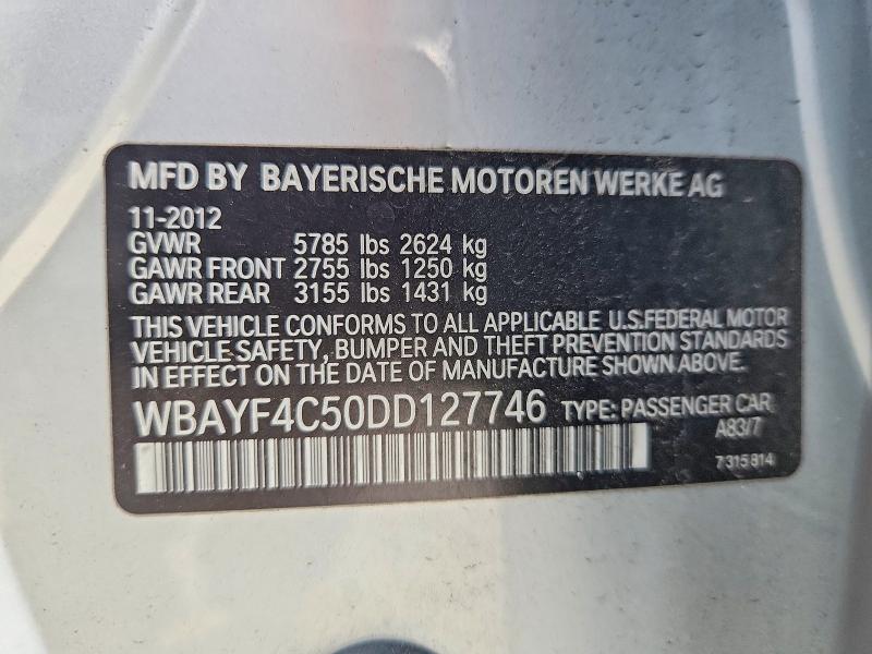 Aukcja sprzedaży 2013 Bmw 740, vin: WBAYF4C50DD127746, numer aukcji: 67615256