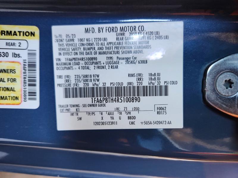 Продаж на аукціоні авто 2024 Ford Mustang, vin: 1FA6P8TH4R5100890, номер лоту: 67493636