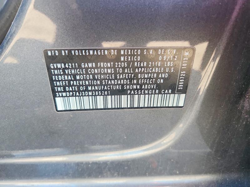 Продажа на аукционе авто 2013 Volkswagen Jetta, vin: 3VWDP7AJ3DM385261, номер лота: 68031546