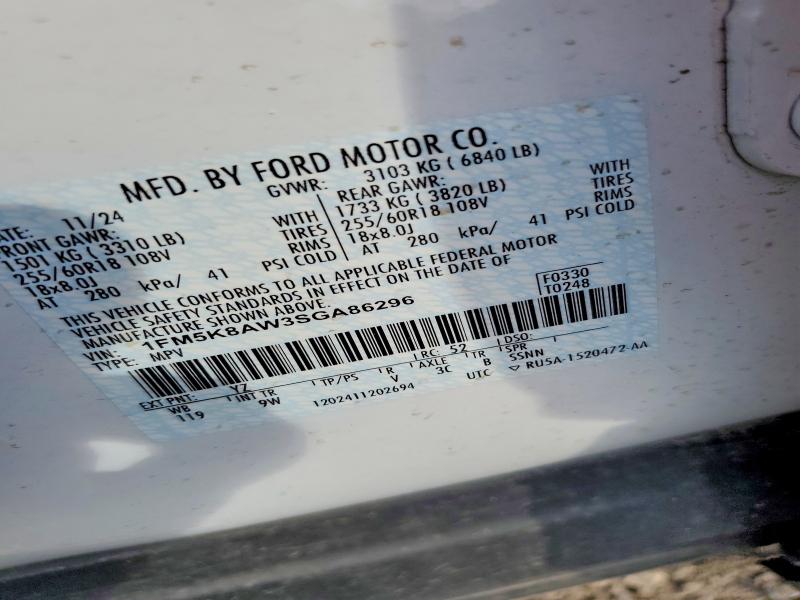 Продажа на аукционе авто 2025 Ford Explorer, vin: 1FM5K8AW3SGA86296, номер лота: 68037936